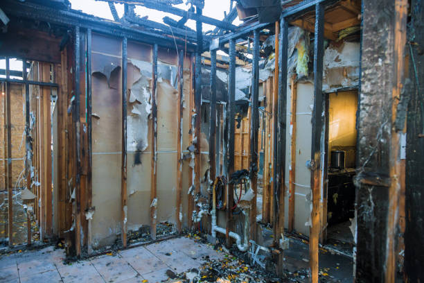 Professional Fire Damage Restoration technician working in Williams Bay, WI